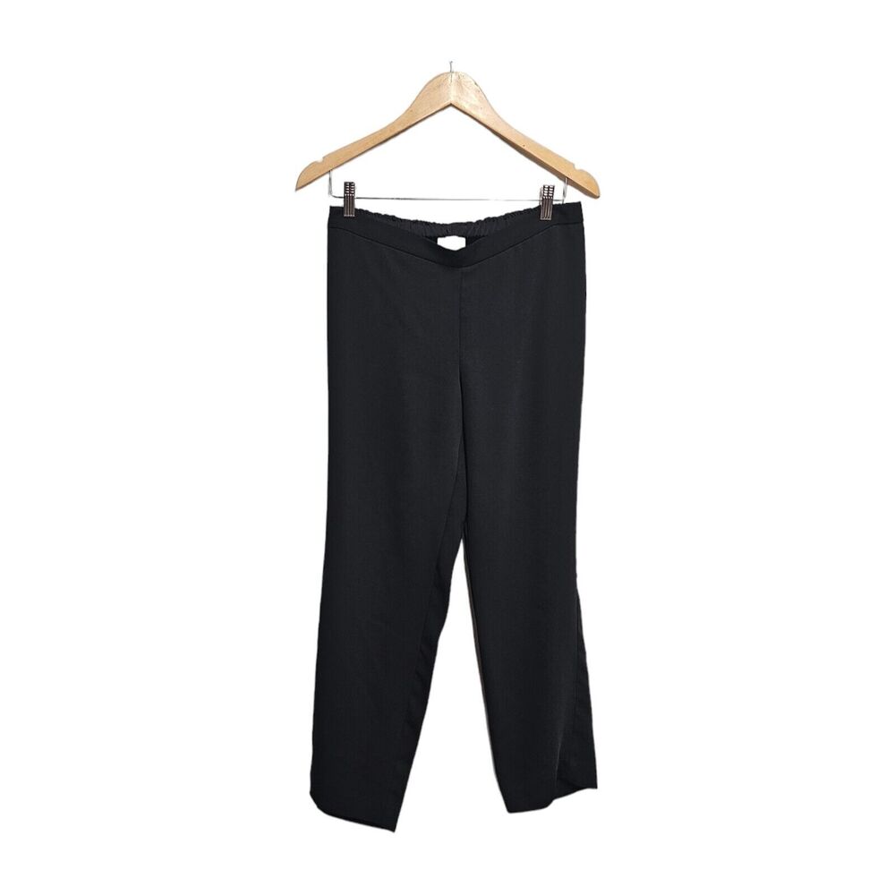 J. JILL Pants Slacks Pull On Lightweight Black Stretch Flat Front‎ SMALL